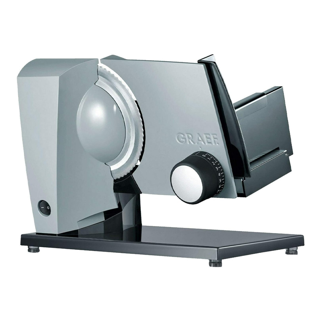 product image - Слайсер универсальный электрический Graef, 170 Вт, гладкое и зубчатое лезвие.