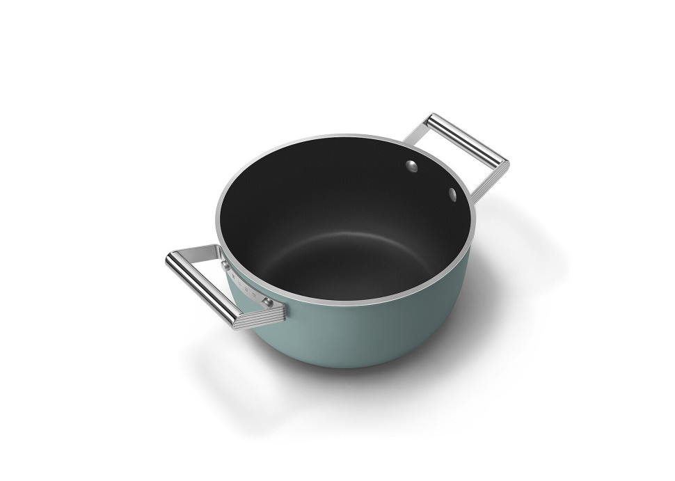 Каструля з кришкою Smeg Smeg 50 Style, об'єм 5,4 л, діаметр 24 см, смарагдово-зелений