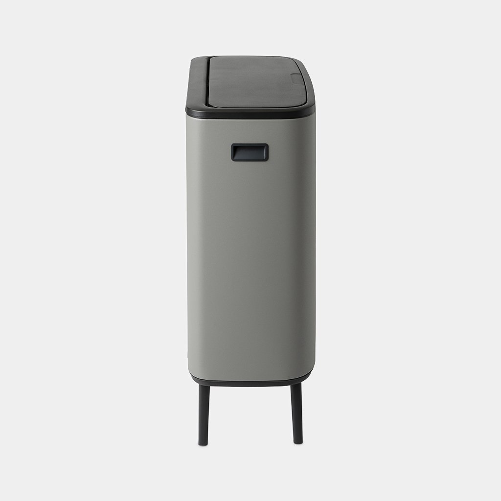 Бак для мусора двухсекционный Brabantia Bo Touch Bin Hi 2х30 л, серый