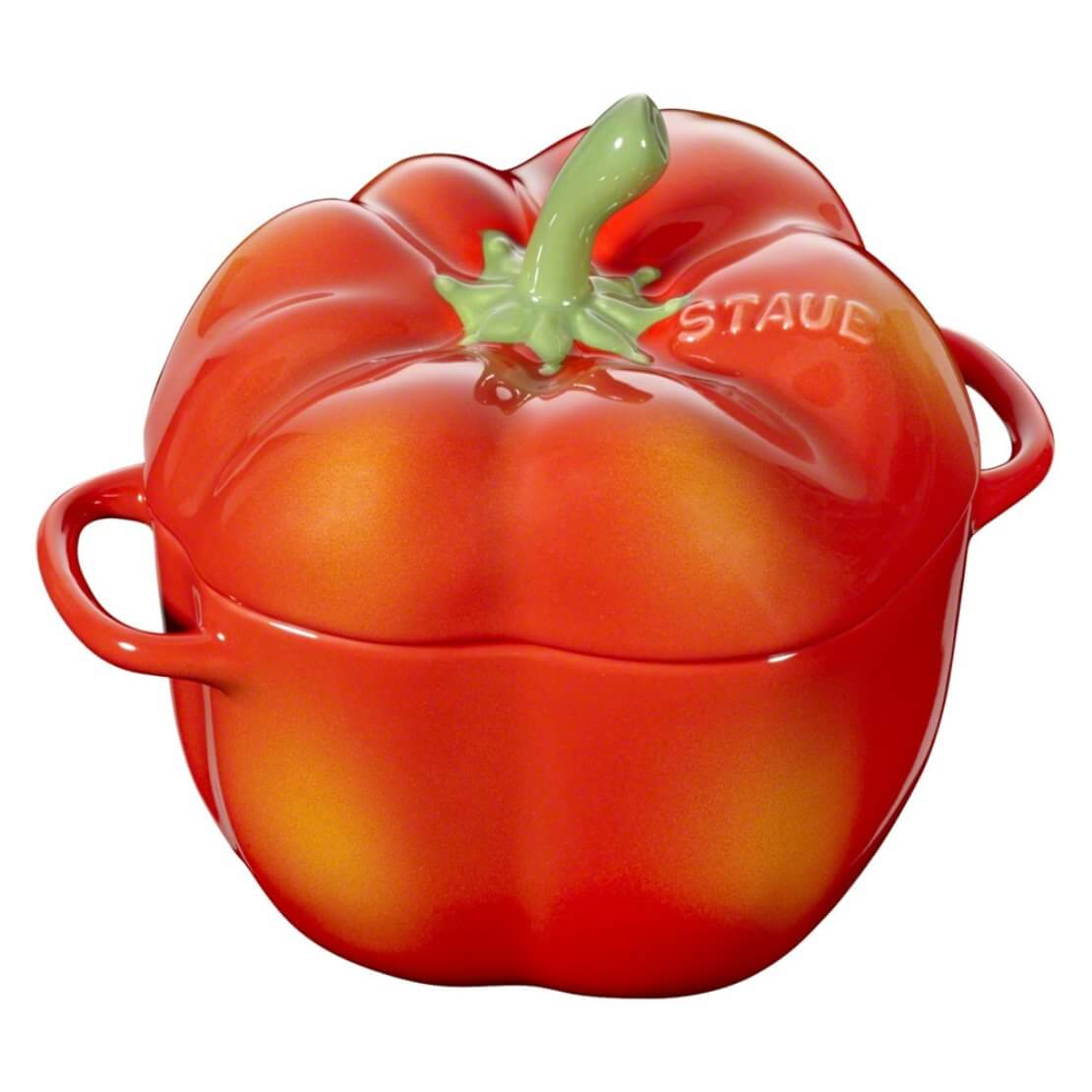 product image - Кокотница-мини с крышкой "перец" Staub, диаметр 12 см, оранжевый