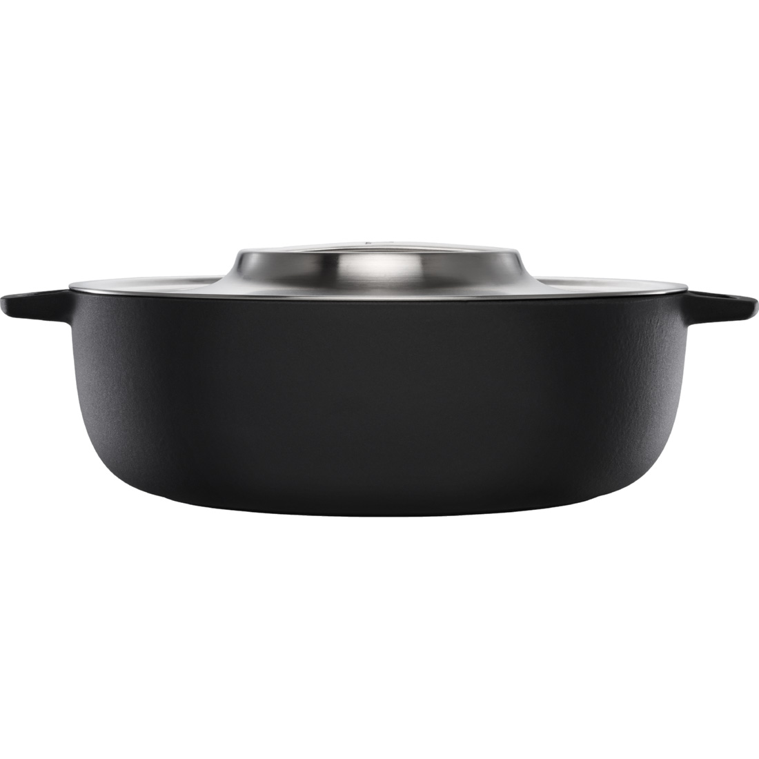 Каструля для гриля чавунна Fiskars Norden Grill, об'єм 6,5 л, діаметр 30 см, чорний