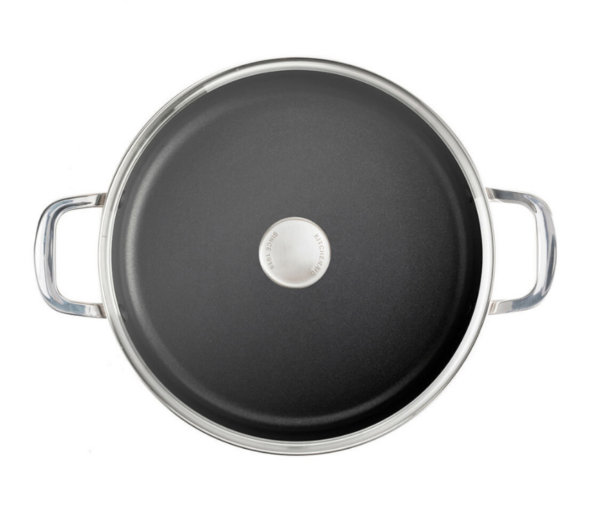Сотейник с крышкой антипригарный KitchenAid SSS, диаметр 28 см, серебристый
