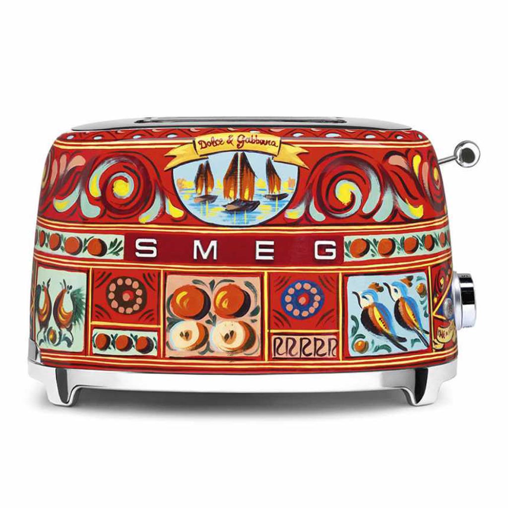 product image - Тостер на два слоти Smeg Sicily is my Love в колаборації з Dolce & Gabbana, 19,8х31х19,5 см, різнокольоровий