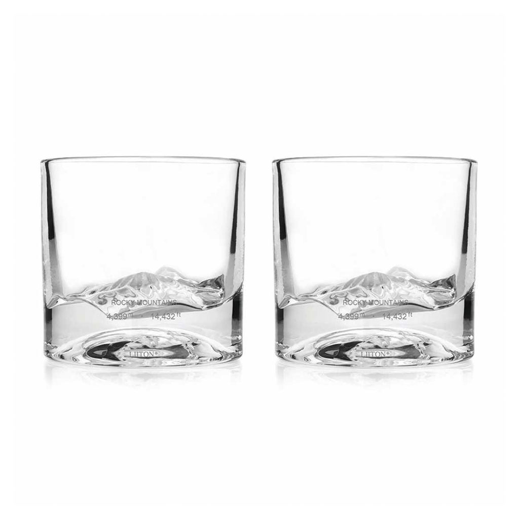 product image - Набір склянок для віскі Liiton PEAKS, об'єм 0,24 л, прозорий, 2 штуки