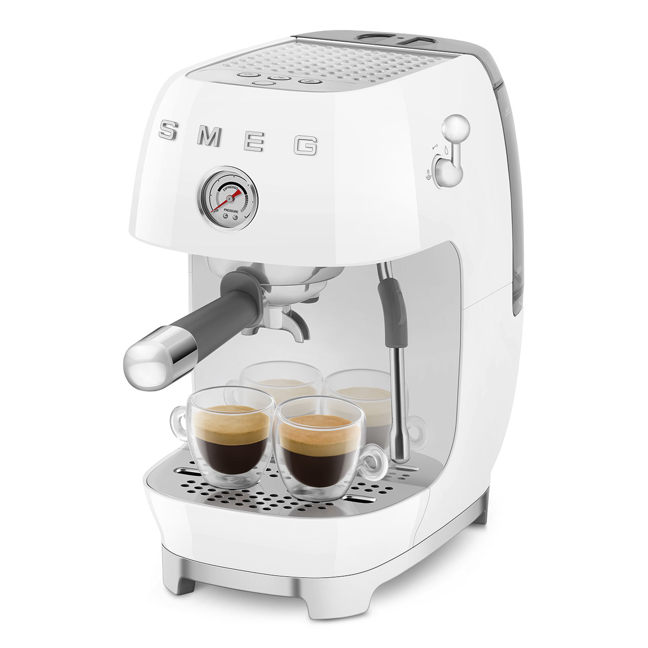Кавоварка еспресо Smeg 50 Style, 36,4x20,5x29,5 см, білий