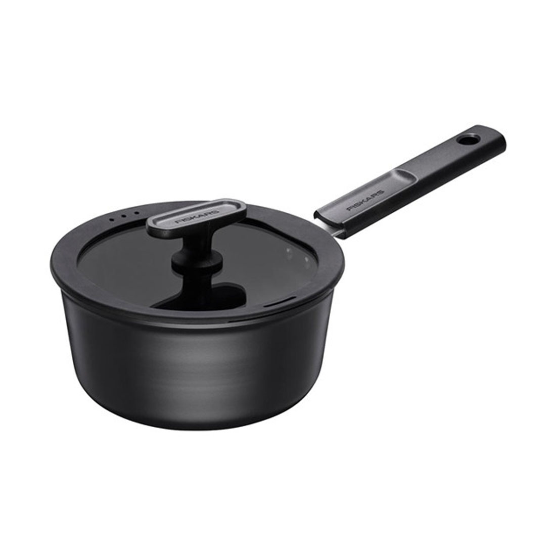 product image - Ківш з кришкою Fiskars HARD FACE, об'єм 1,8 л, діаметр 18 см, чорний