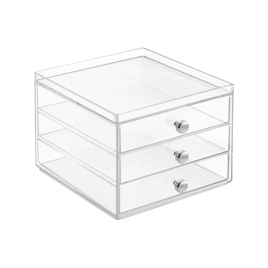 product image - Органайзер для хранения с выдвижными ящиками InterDesign, 16,5x17,7x12,7 см, прозрачный