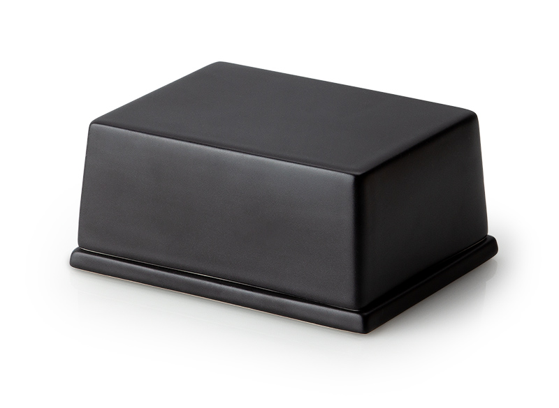 product image - Масленка керамическая с крышкой Continenta KERAMIK, 12х10х6 см, черный