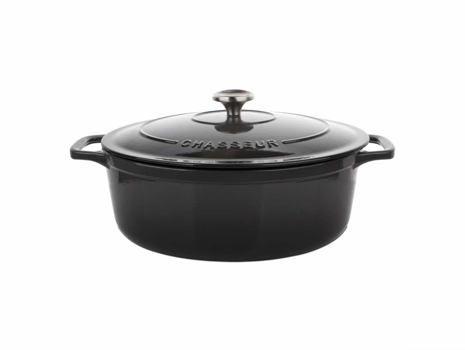 product image - Каструля з кришкою OVAL CASSEROLES, об'єм 5 л, чорний