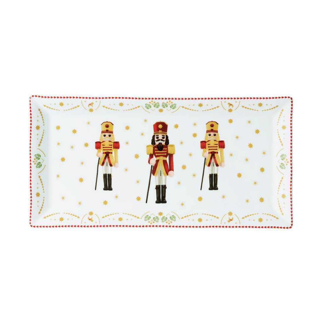 product image - Блюдо прямокутне Hutschenreuther CHRISTMAS LOVE, 36х18 см, білий з малюнком