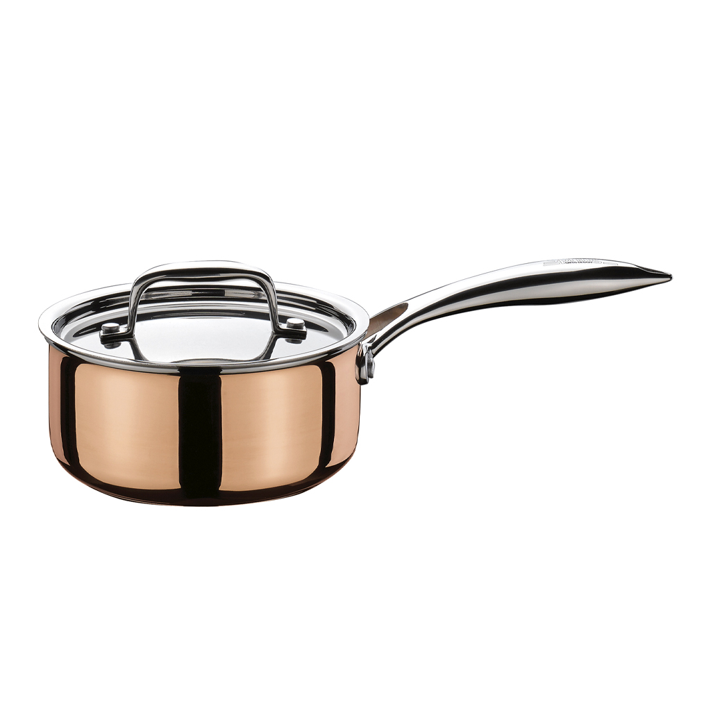 product image - Ковш с крышкой Spring CULINOX диаметр 16 см, объем 1,4 л, медный
