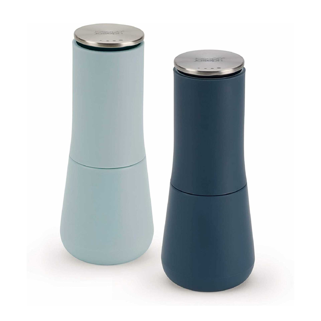 product image - Набор мельниц для соли и перца Joseph Joseph Milltop™ Sky, серо-синий, 2 штуки