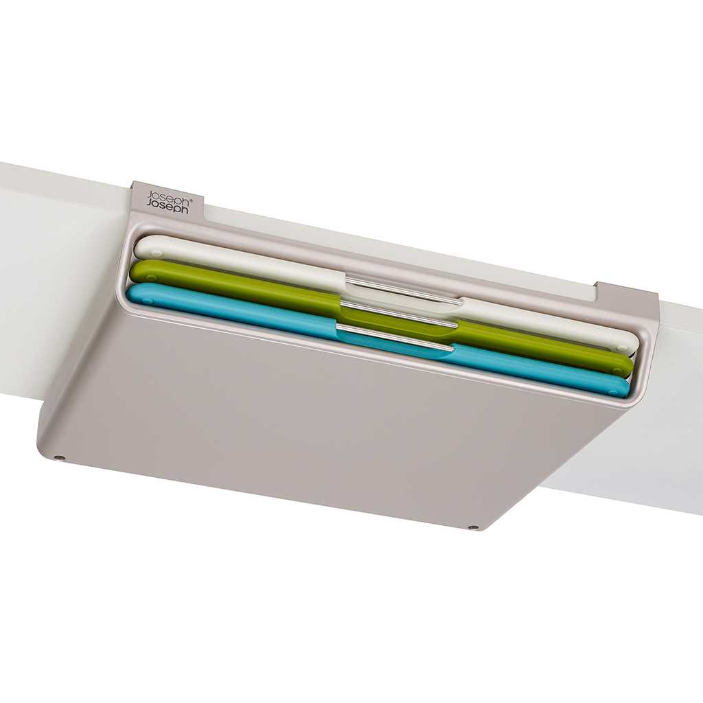 product image - Набор досок разделочных с ящиком для хранения Joseph Joseph FOLIO, 36x27x8 см, разноцветный, 4 предмета
