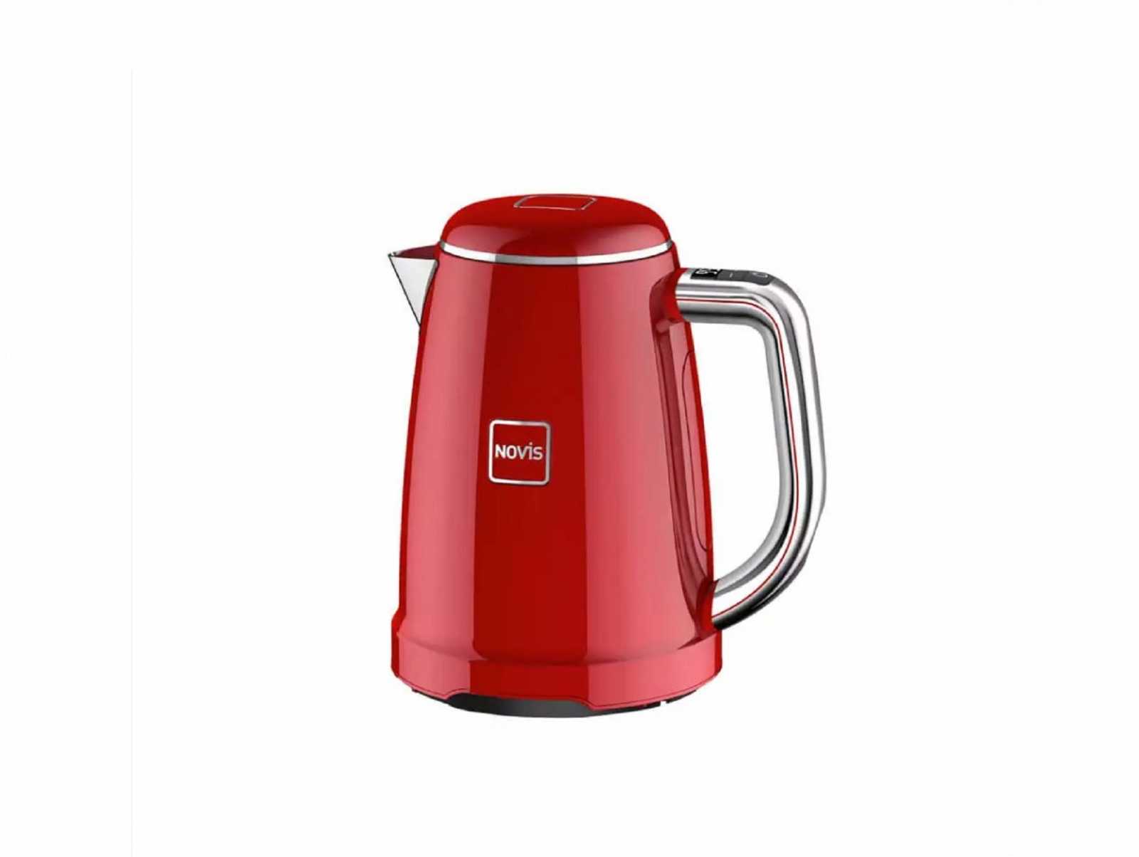 product image - Чайник електричний з регулюванням температури кипіння Novis Kettle KTC1, об'єм 1,6 л, червоний