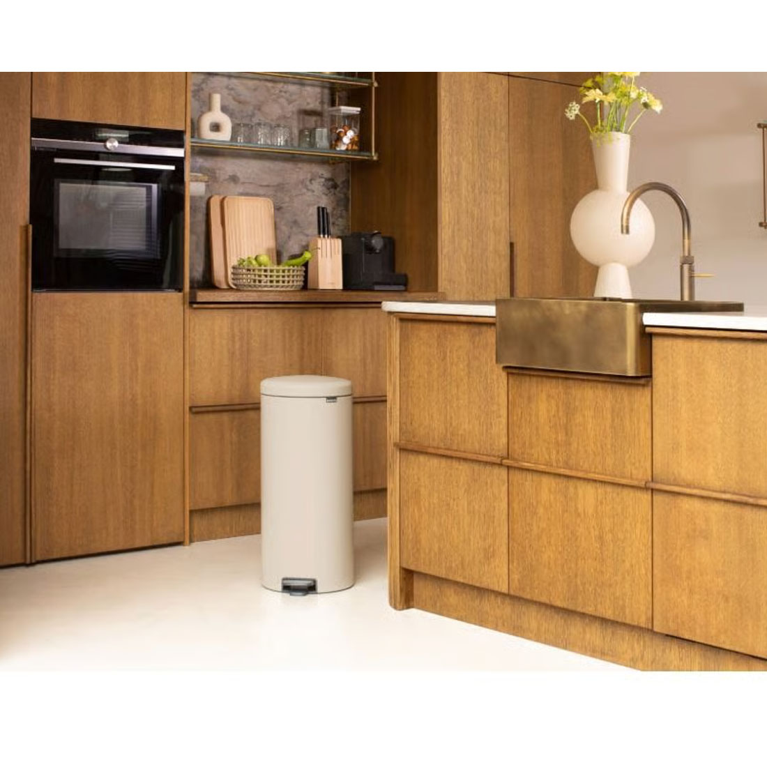 Бак для сміття Brabantia Pedal Bin NewIcon, об'єм 30 л, бежевий