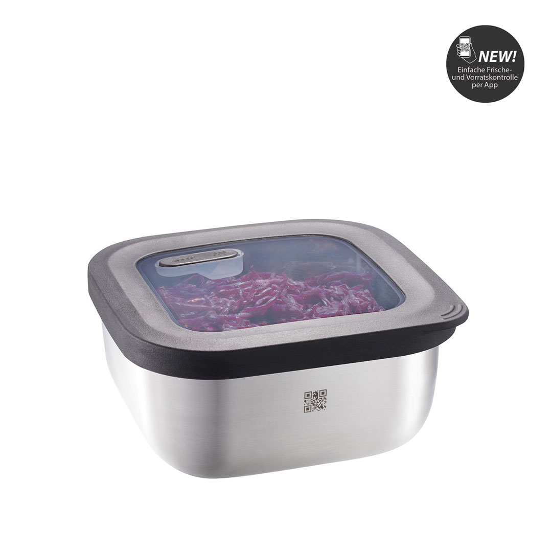 product image - Контейнер для хранения продуктов GEFU PROVIDO, объем 0,9 л, серебристый