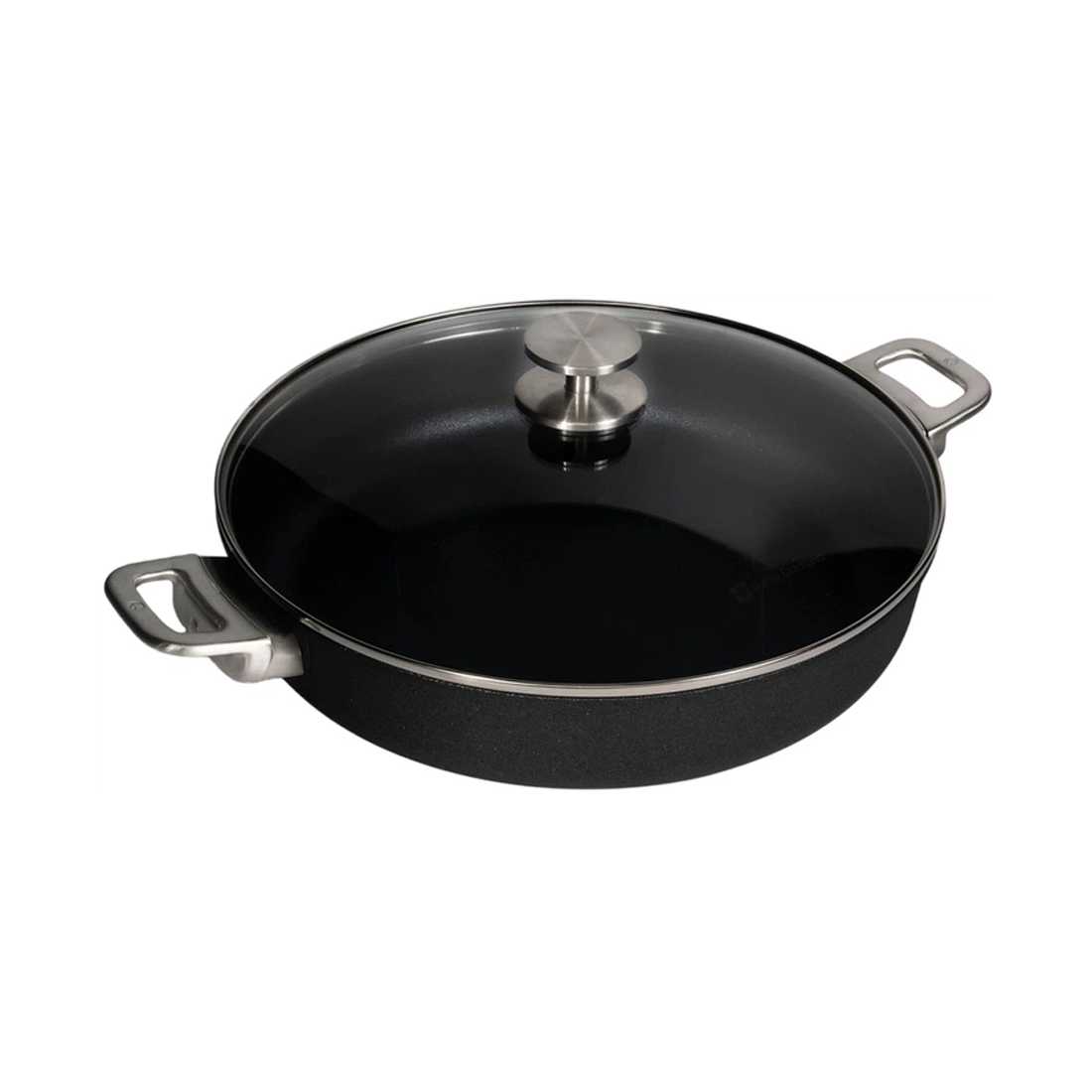 product image - Сковорода з кришкою та ручками Swiss Diamond CXD Induction, діаметр 32 см, чорний