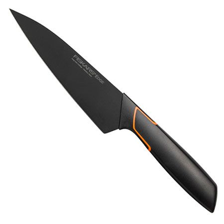 product image - Нож шеф-повара Fiskars EDGE, длина 15 см, черный