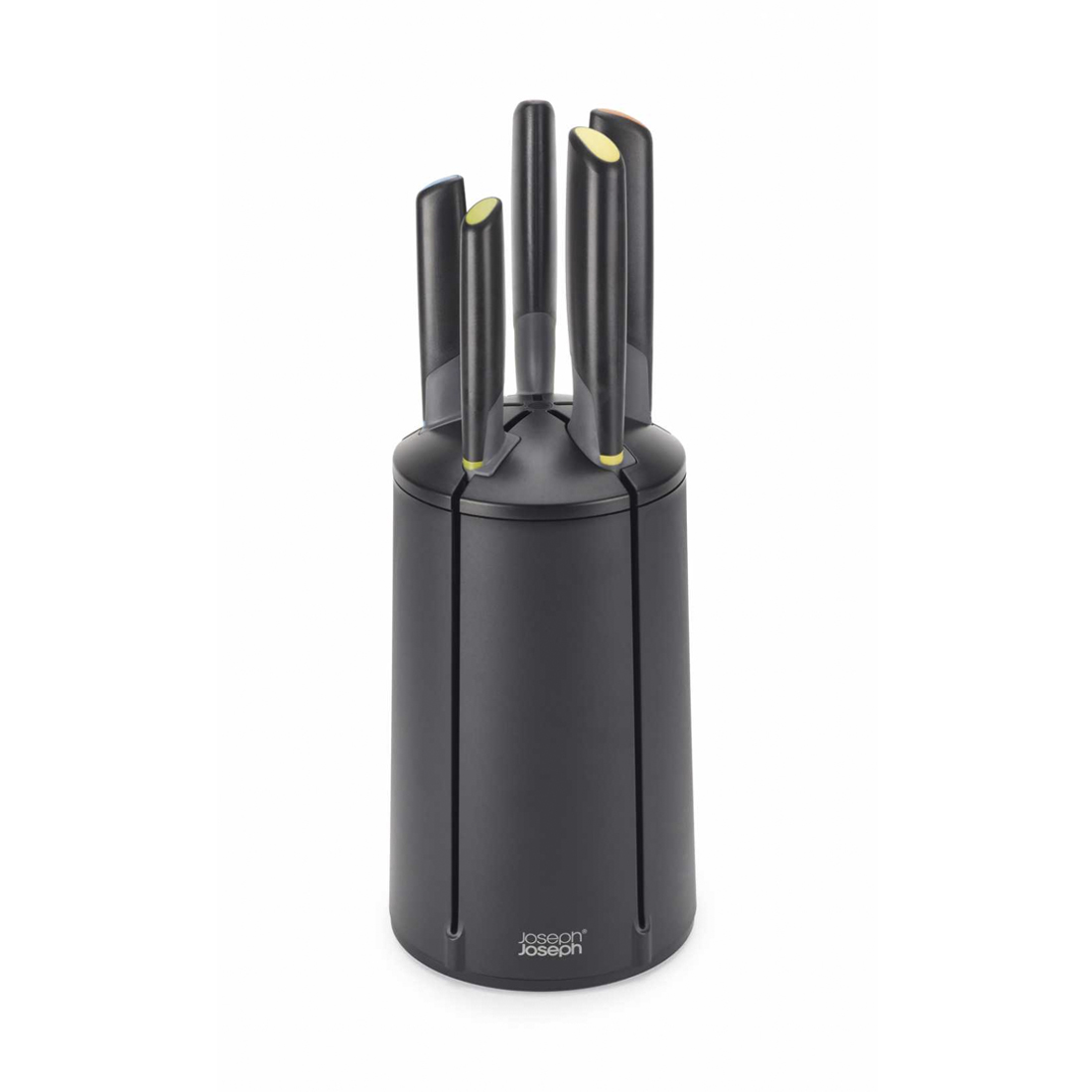 product image - Набір кухонних ножів із блоком Joseph Joseph ELEVATE, чорний, 5 предметів