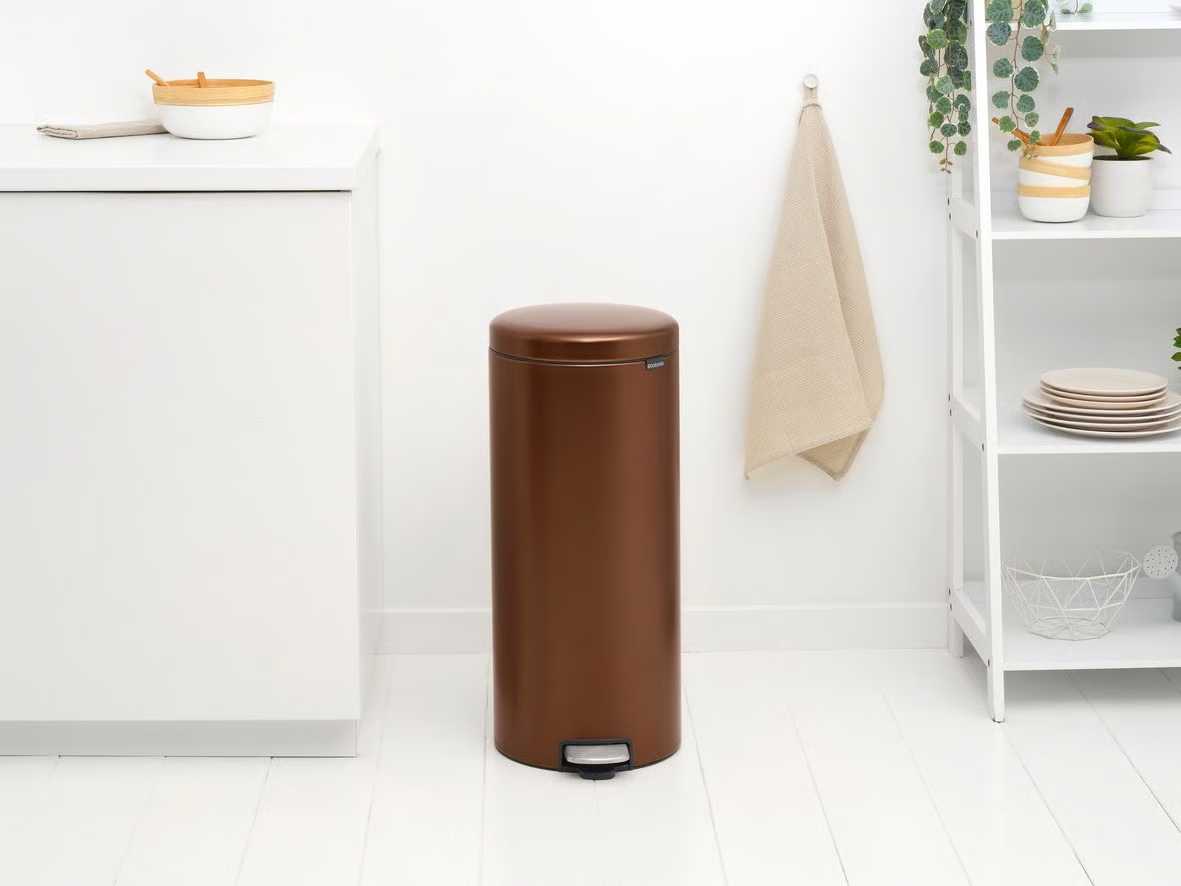 Бак для сміття Brabantia NewIcon Pedal Bin, об'єм 30 л, бронза
