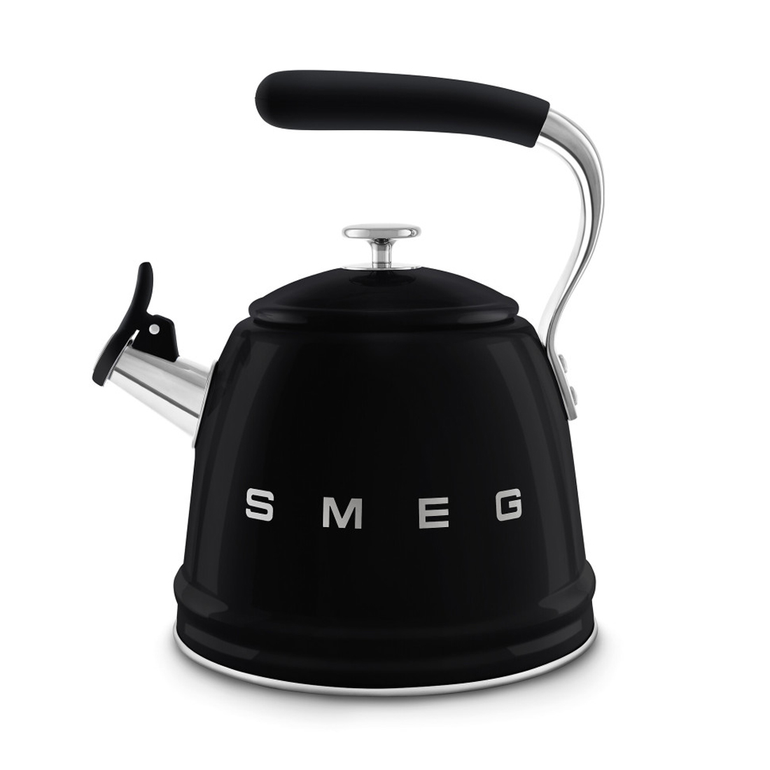product image - Чайник зі свистком Smeg 50'S STYLE, об'єм 2,3 л, чорний
