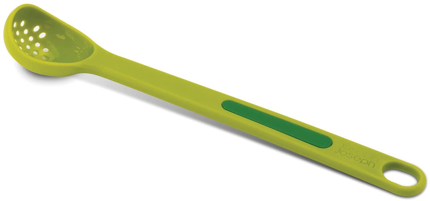 product image - Шумовка с вилкой для оливок Joseph Joseph SCOOP, 30 см, цвет зеленый (10105)