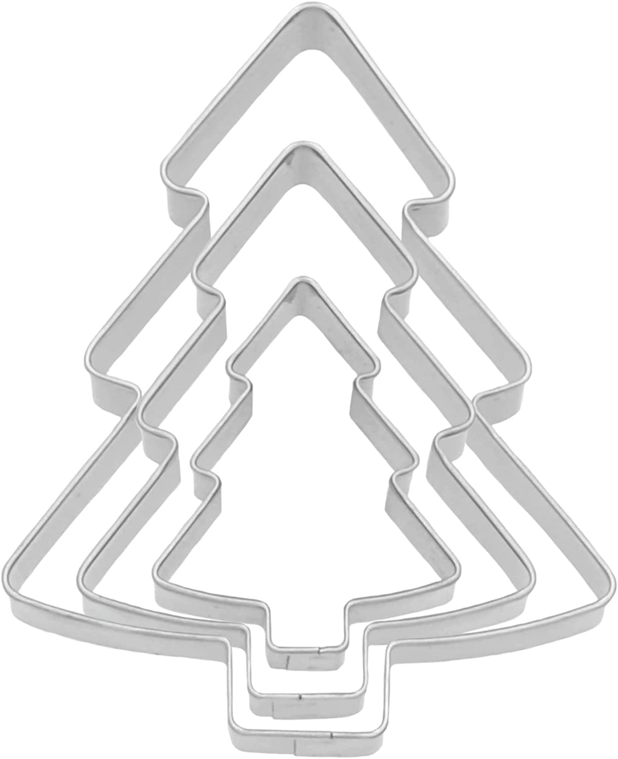 product image - Набор форм для печенья "Елка" Birkmann, серебристый, 3 шт