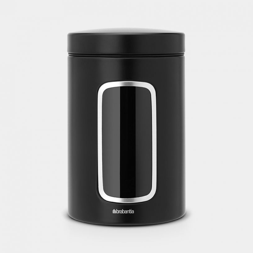 product image - Ємність для сипких продуктів з віконцем Brabantia, об'єм 1,4 л, чорний
