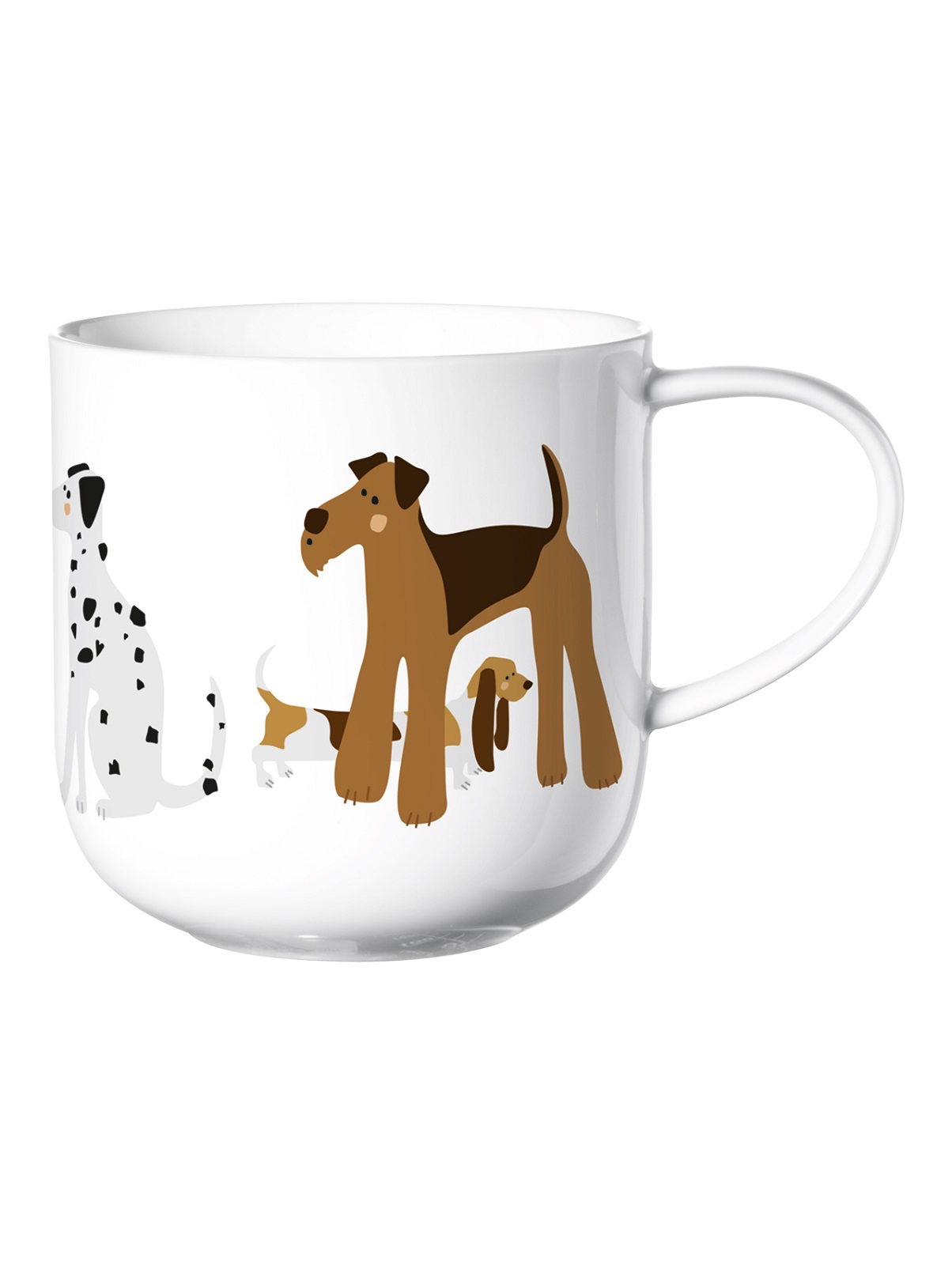 product image - Кружка фарфоровая "Собаки" ASA Selection COPPA, объем 0,4 л, белый