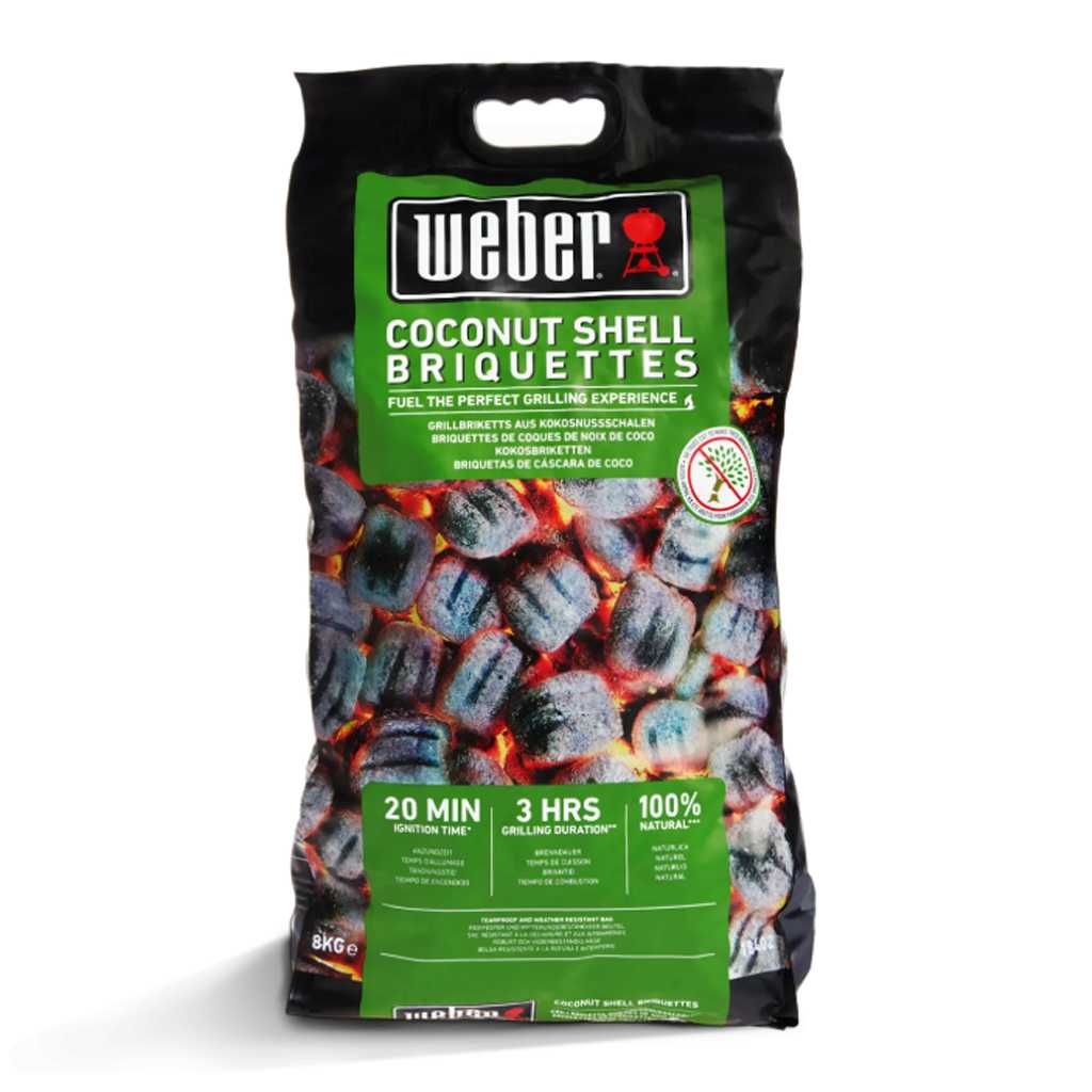 product image - Брикети з кокосової стружки Weber, об'єм 4 кг