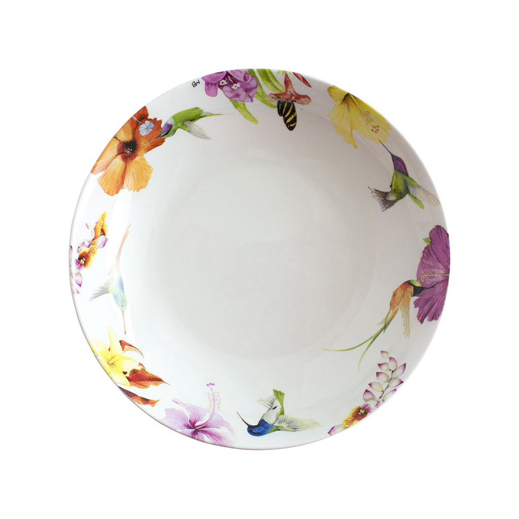 product image - Тарелка глубокая фарфоровая Marjolein Bastin HUMMINGBIRDS, диаметр 22 см, белый с рисунком