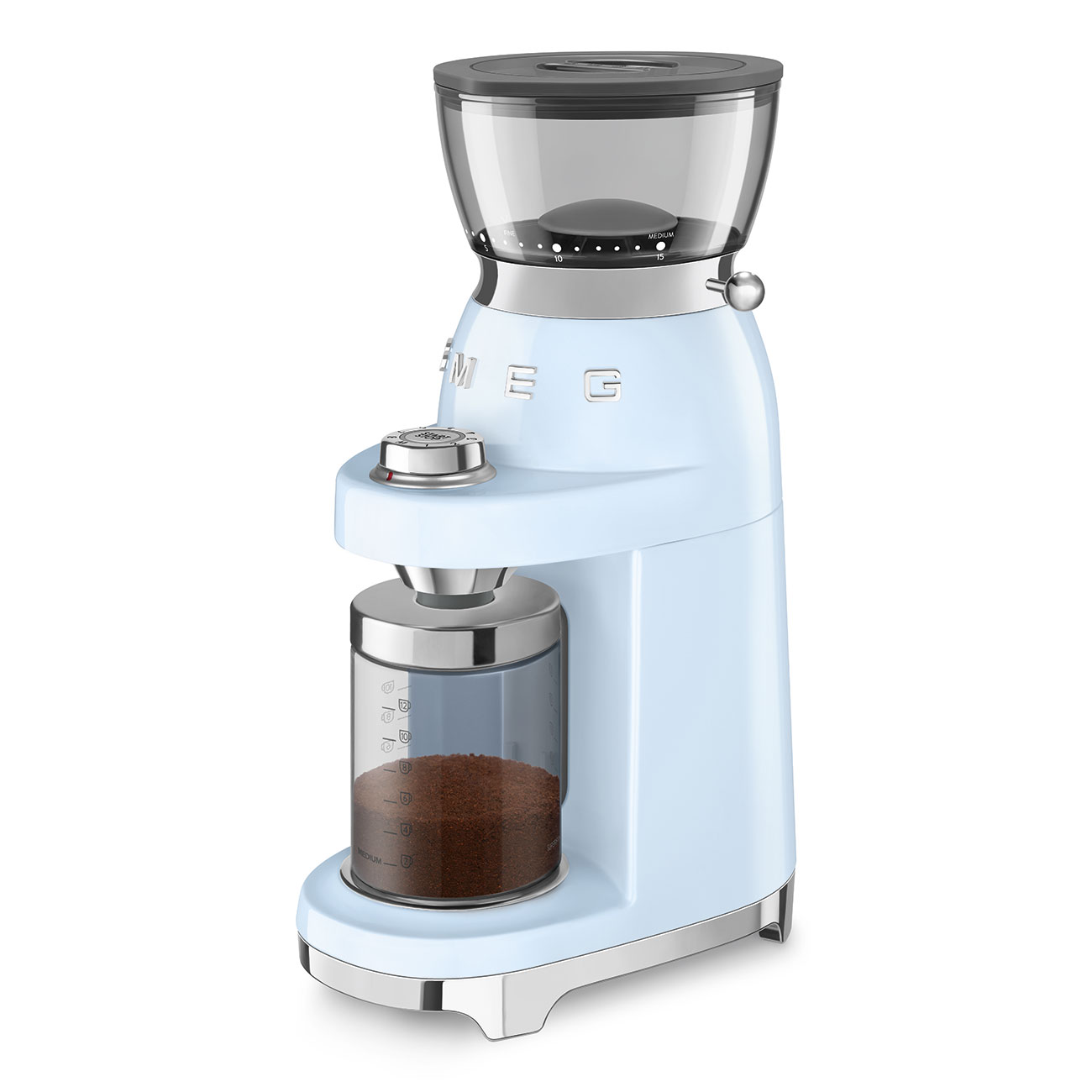 Кофемолка Smeg 50 STYLE, 15x34,5x22 см, голубой