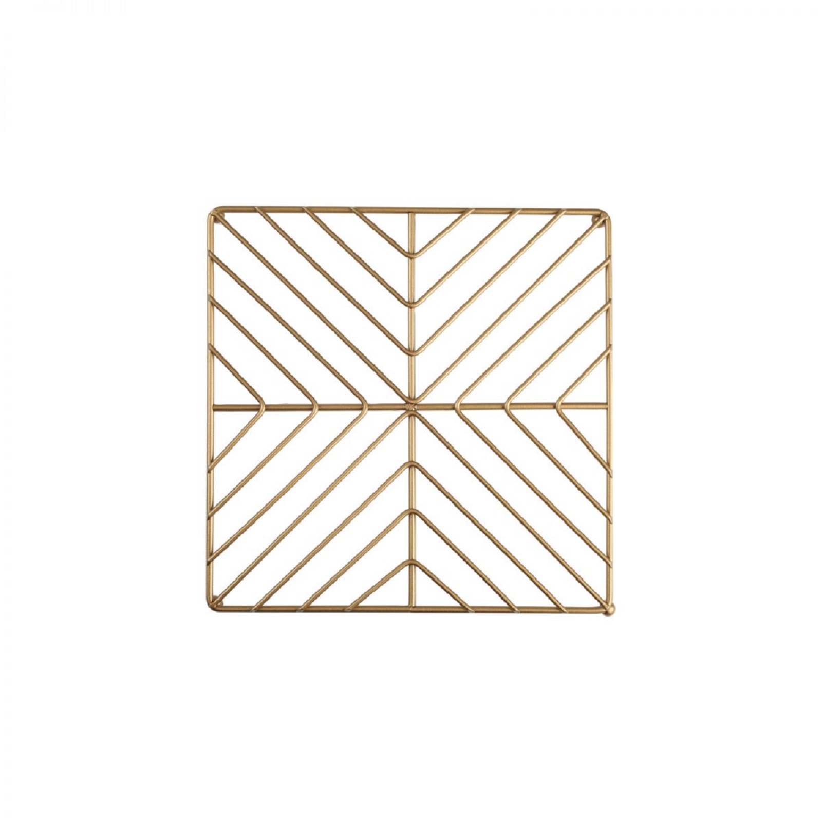 product image - Подставка под горячее металлическая T&G DECO, 22х22 см, золотистый