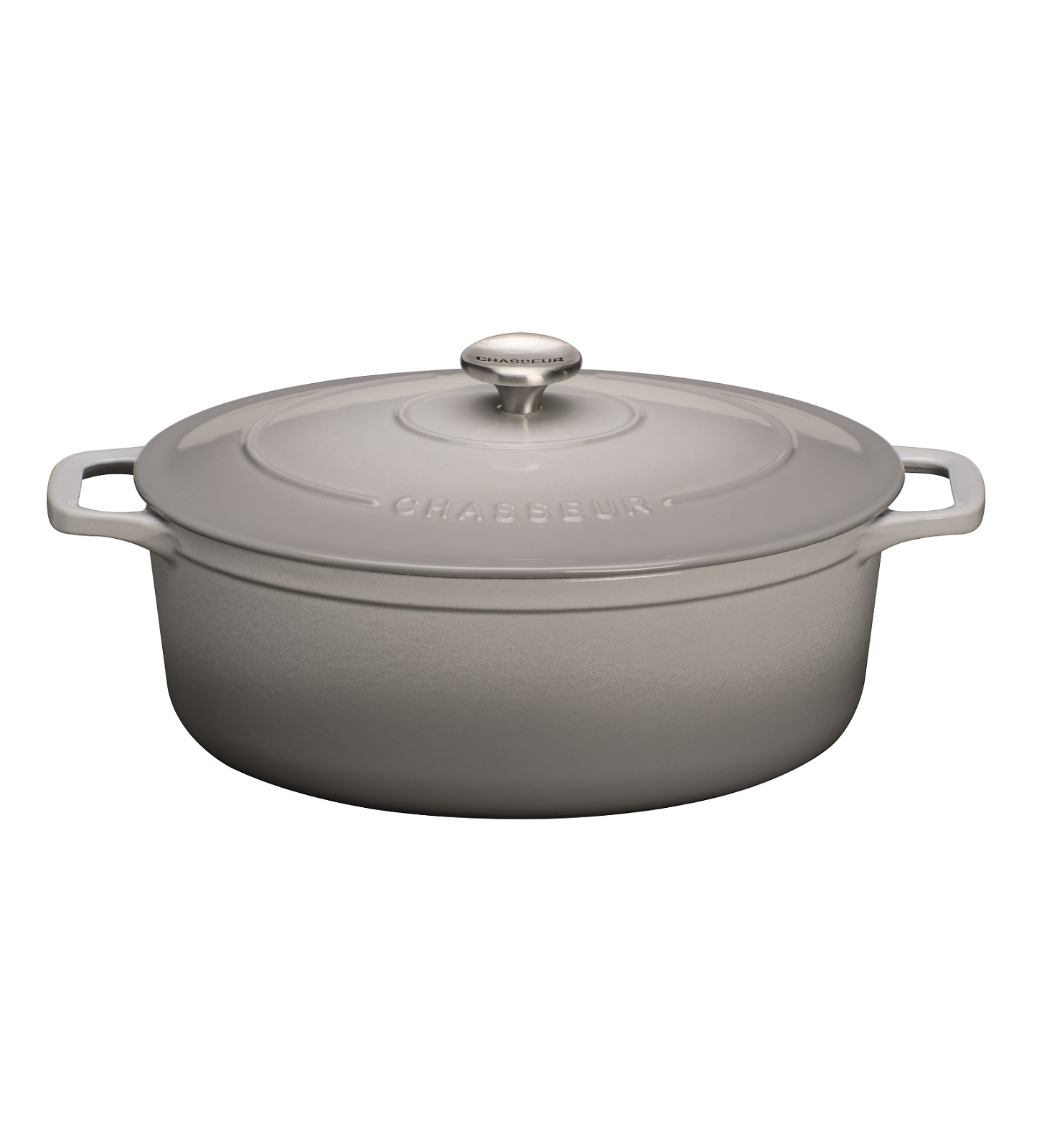 product image - Каструля з кришкою Chasseur OVAL CASSEROLES, об'єм 5 л, сірий