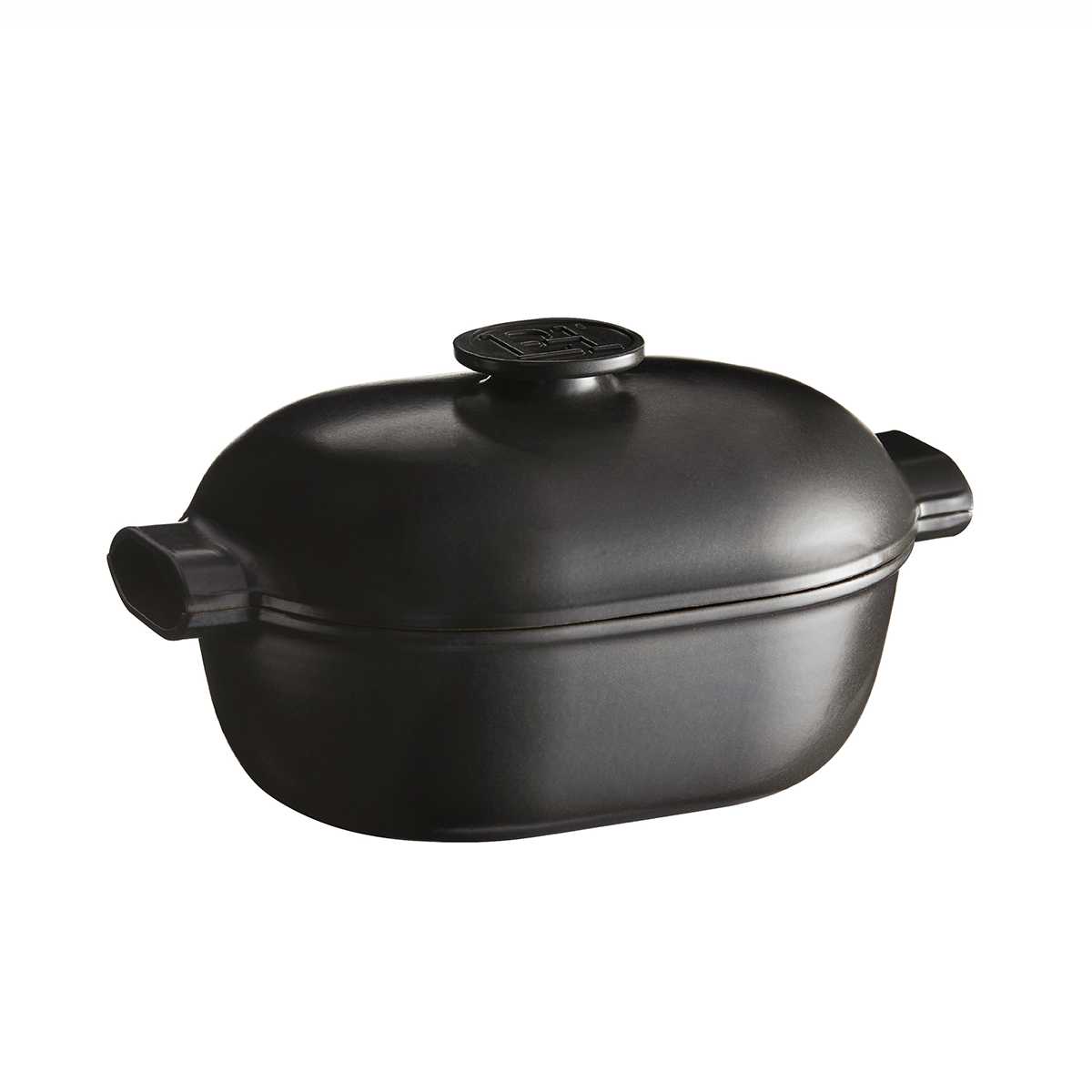 product image - Кастрюля овальная с крышкой 4,5 л Emile Henry Delight, черный