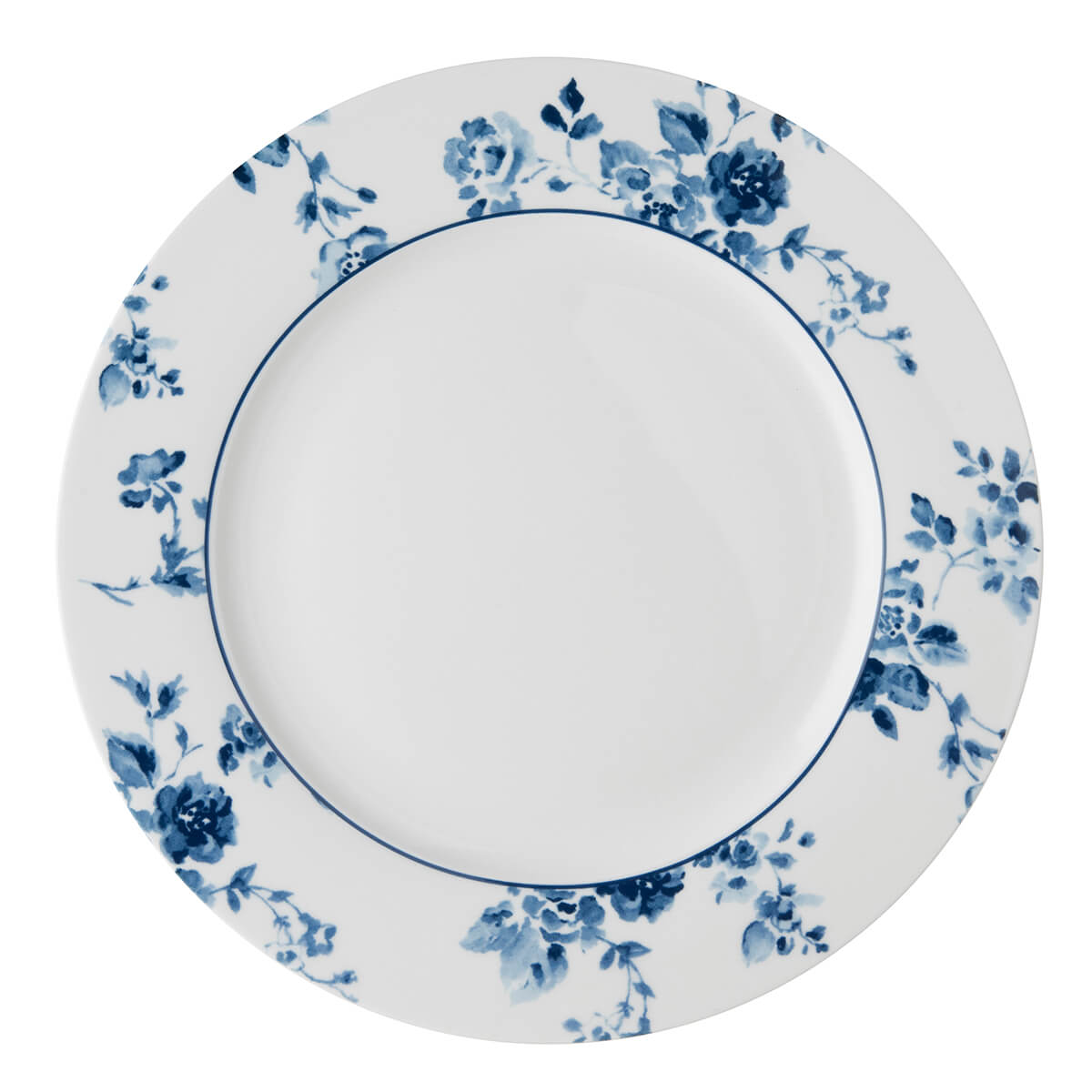 product image - Тарелка фарфоровая Laura Ashley BLUEPRINT, 26 см, белый с синими розами