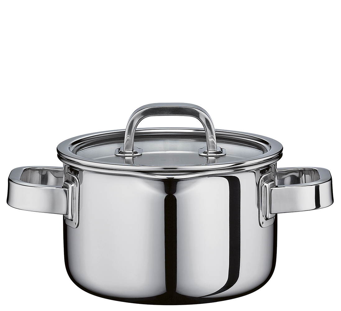 product image - Кастрюля с крышкой Spring FINESSE2+, диаметр 16 см, объем 2 л, серебристый