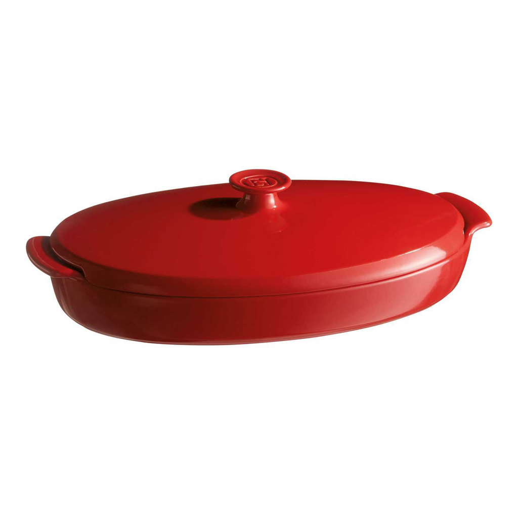 product image - Форма для запекания рыбы с крышкой Emile Henry OVENWARE, 41х24 см, красный