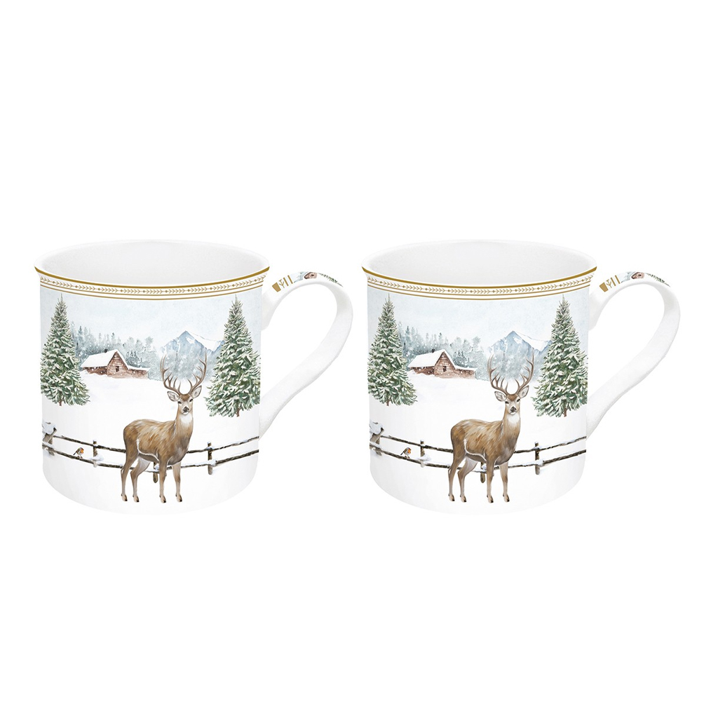 product image - Набор чашек Easy Life WHITE FOREST, объем 0,3 л 2 шт