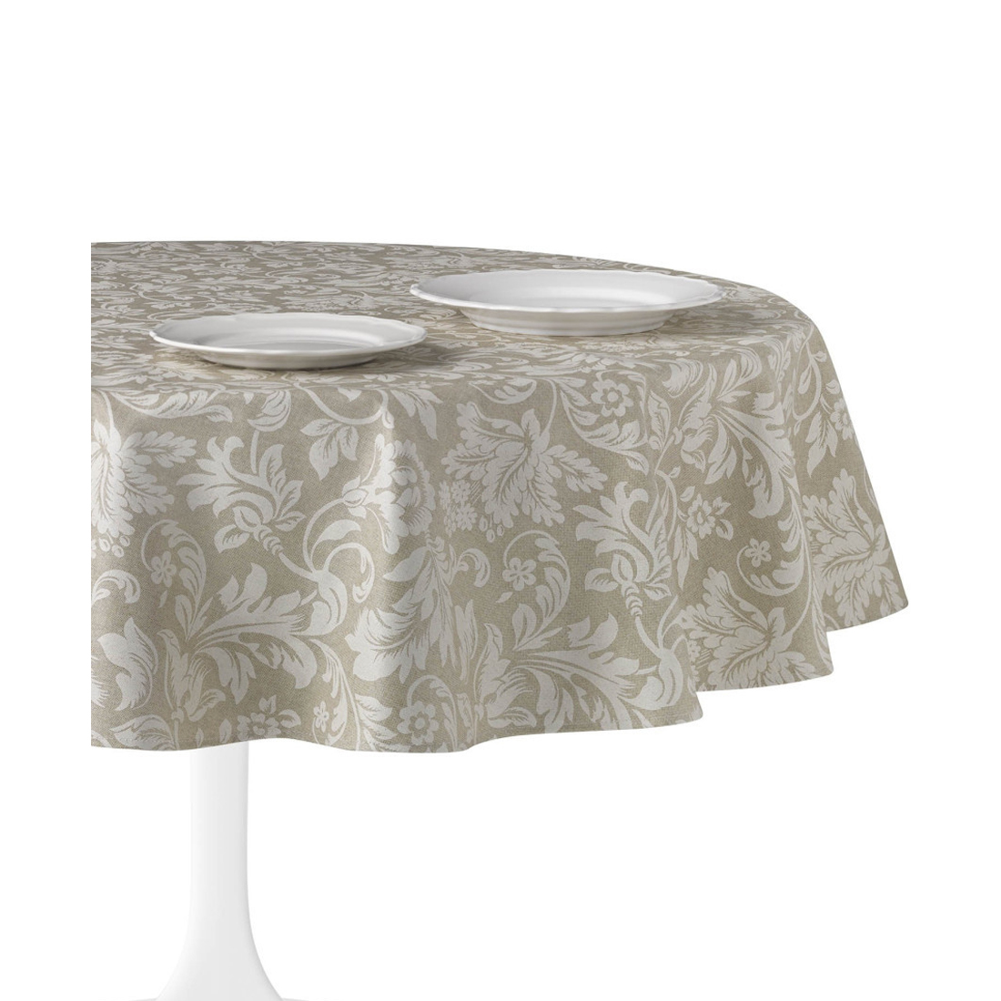 product image - Скатерть круглая Atenas Versalles Beige, диаметр 150 см