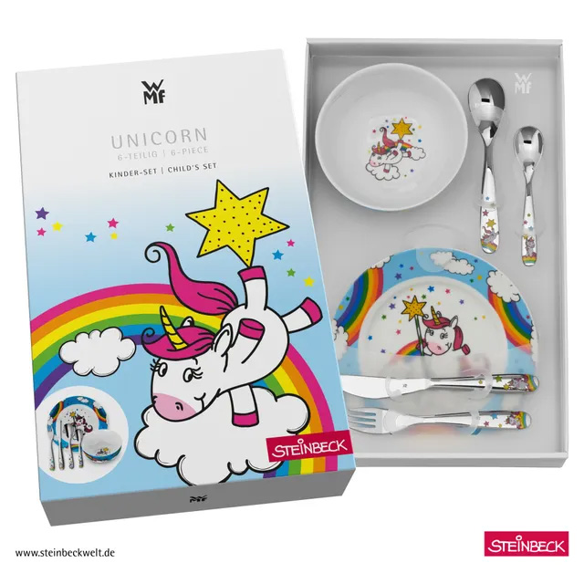 Набір столовий дитячий WMF Unicorn, 6 предметів, кольоровий
