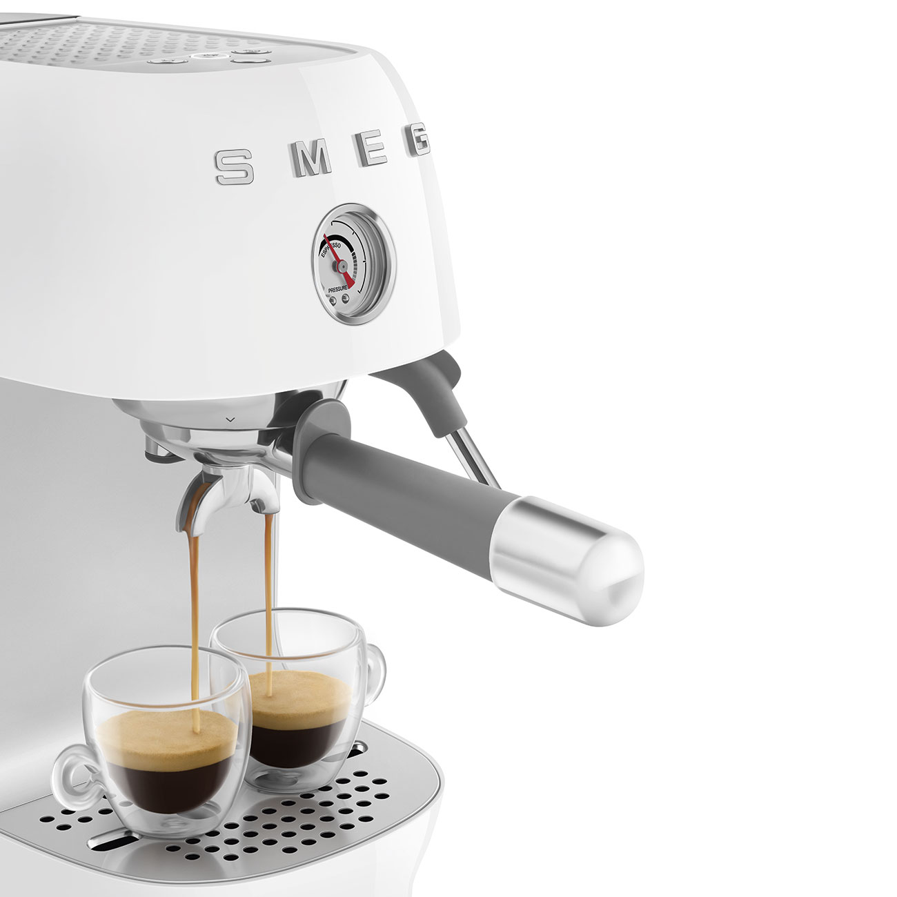 Кавоварка еспресо Smeg 50 Style, 36,4x20,5x29,5 см, білий
