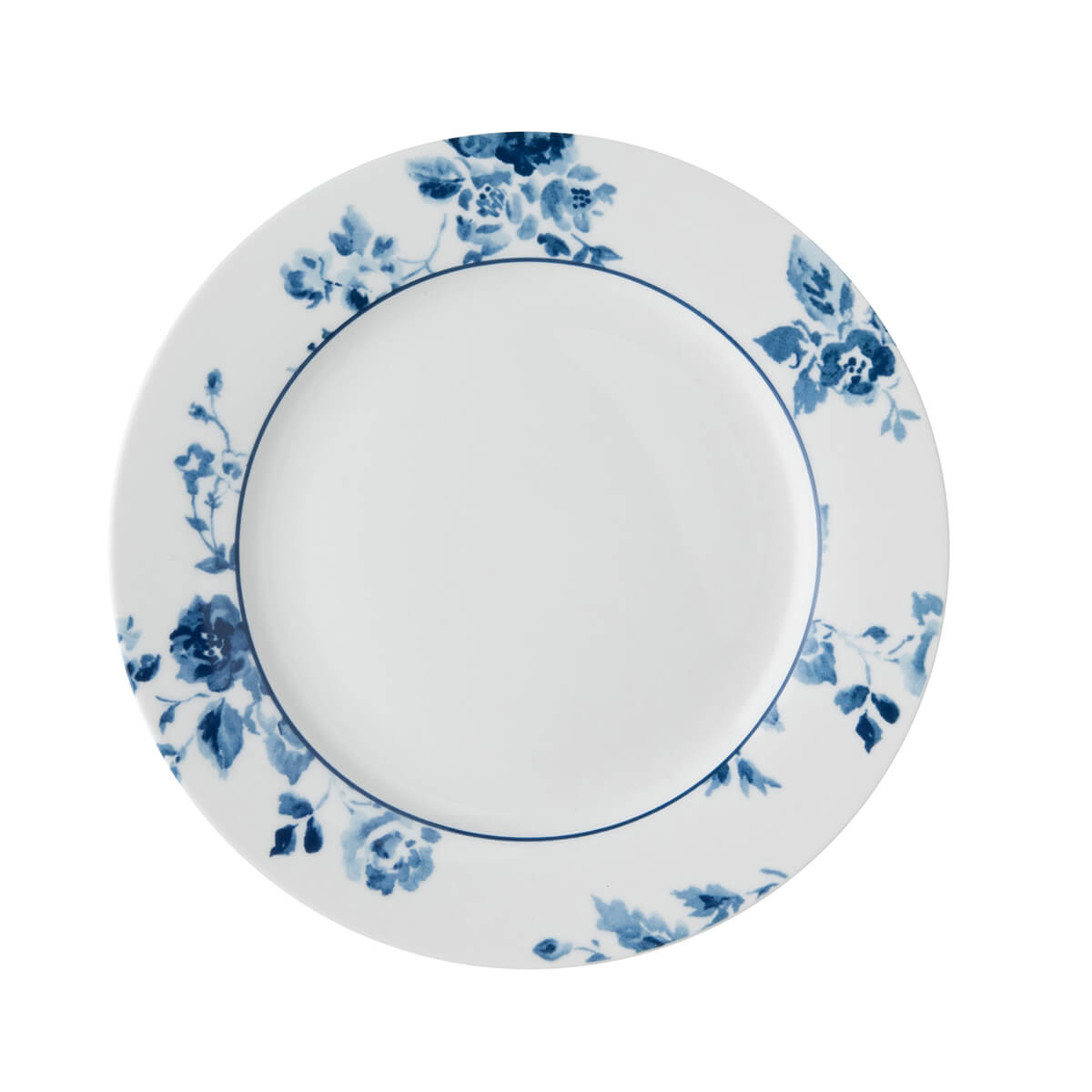 product image - Тарілка порцелянова Laura Ashley BLUEPRINT, 20 см, білий з синіми трояндами