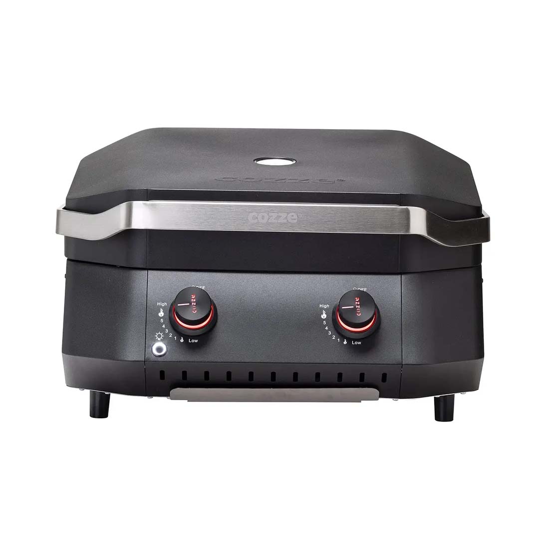 product image - Гриль газовий із двома пальниками Cozze G-500, 60×60×38 см, чорний
