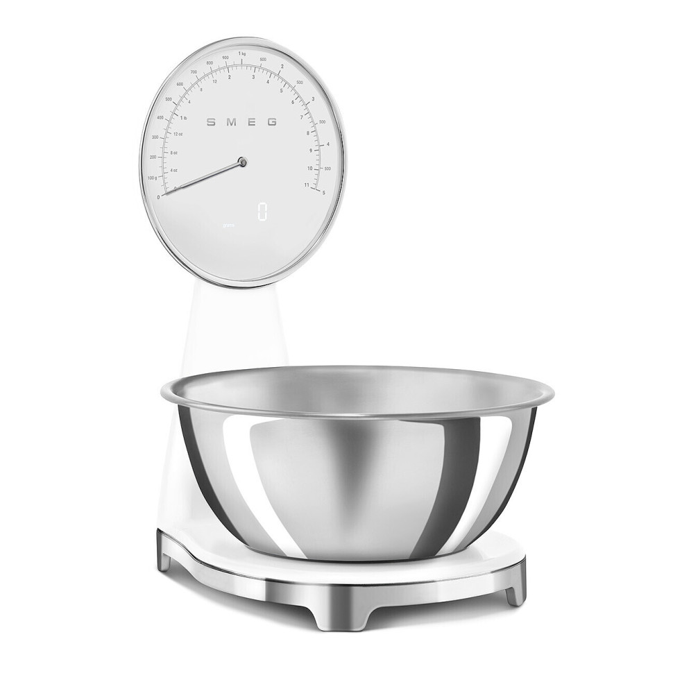 Ваги кухонні Smeg 50 Style, 31,5х18х25 см, білий