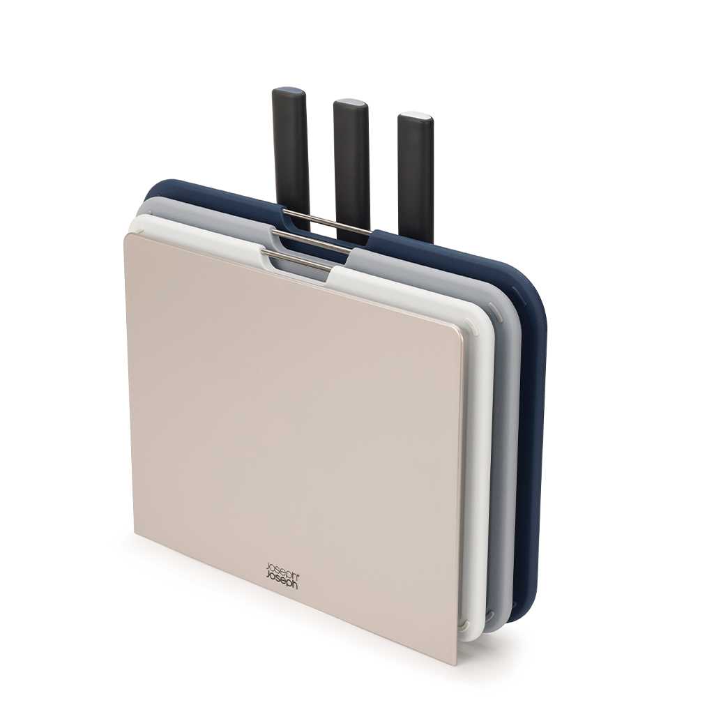 product image - Набор досок разделочных с ножами Joseph Joseph NEST, 33,3x35,5x10 см, серый, 7 предметов