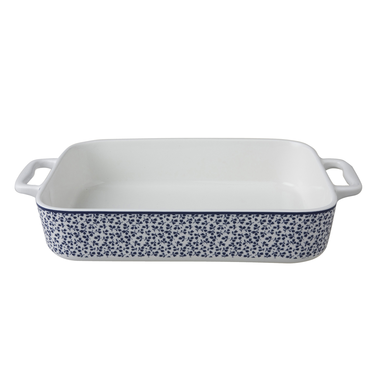 product image - Форма для запікання порцелянова Laura Ashley BLUEPRINT, 32×22,5 см, білий в синю дрібну квітку