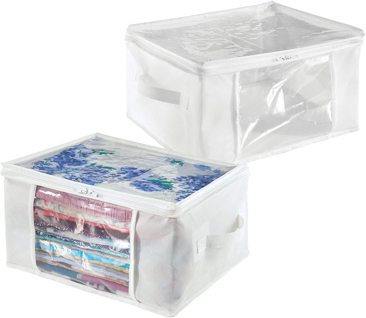 product image - Короб для хранения тканевый складной InterDesign CLOSET, 30 х 40 х 20 см,2 шт, белый