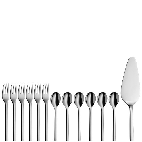 product image - Набір приладів для торта WMF NUOVA, сріблястий, 13 предметів, на 6 персон