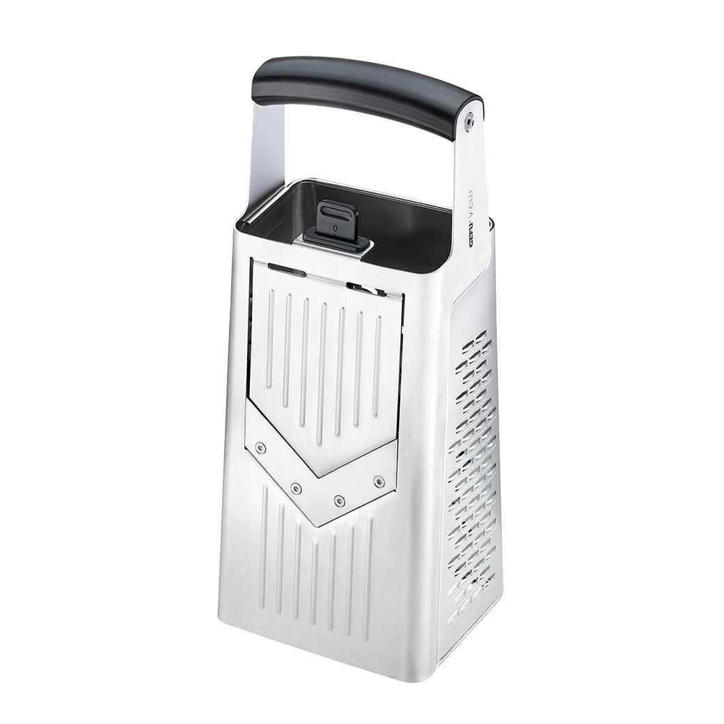 product image - Терка четырехсторонняя GEFU V-CUT, 28х12х9 см, серебристый
